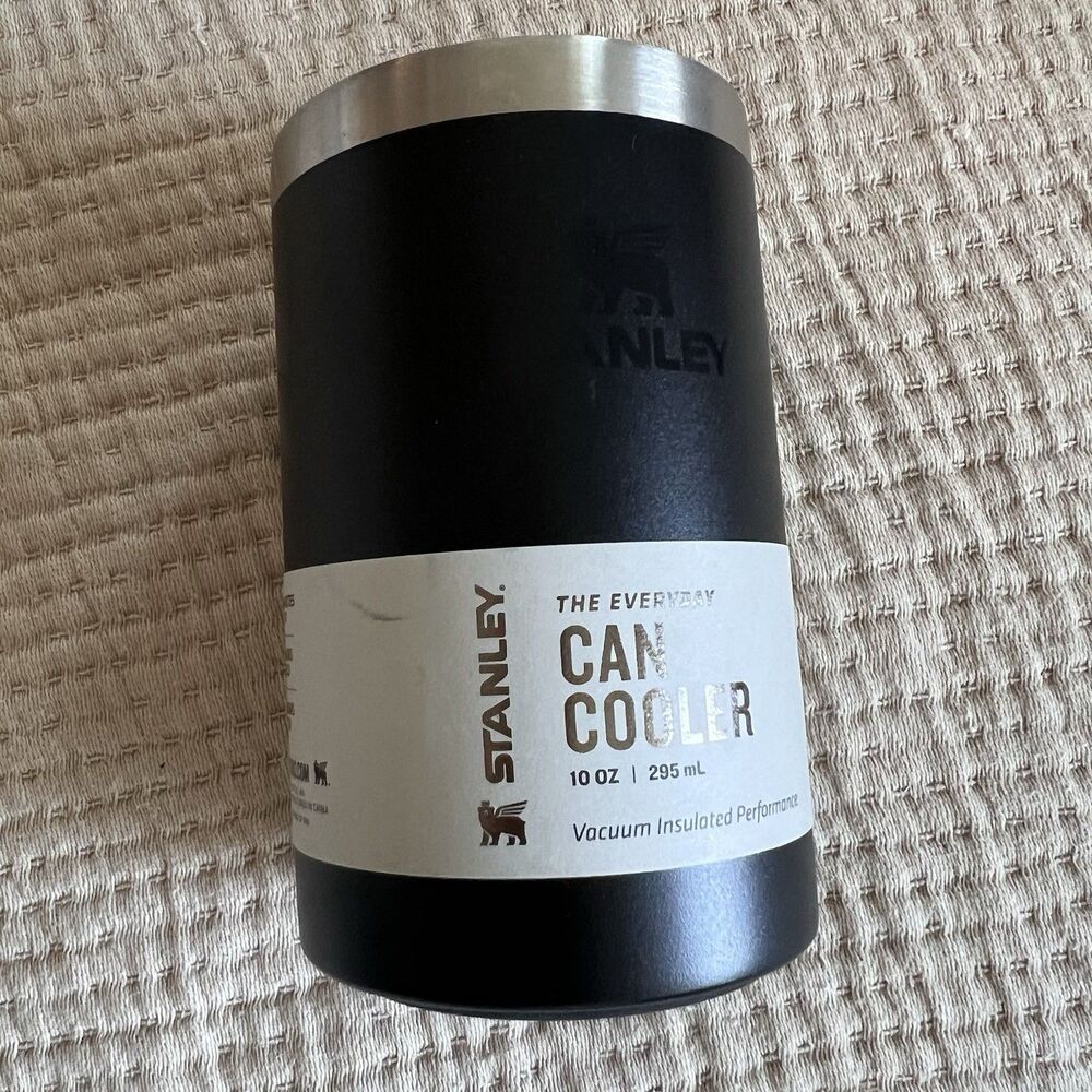 Stanley Stainless Steel The Everyday Can Cooler Can Chiller 10oz 295mL Black NEW